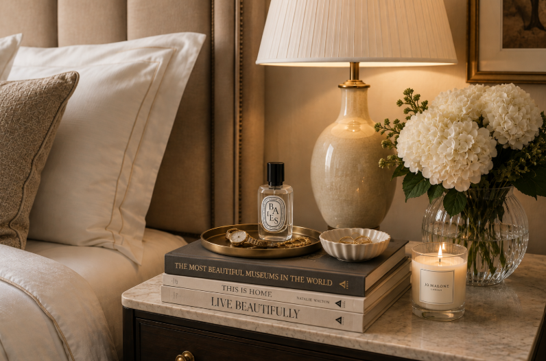 How to Style a Beautiful Bedside Table: Elegant Bedroom Ideas